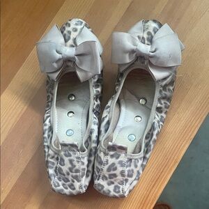 Leopard Print Ballet Flats with Bow